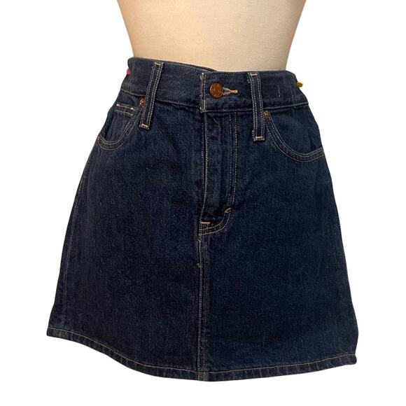 Madewell Mini Skirt Rigid Denim  Straight Fit waist measure 30 - Picture 2 of 9